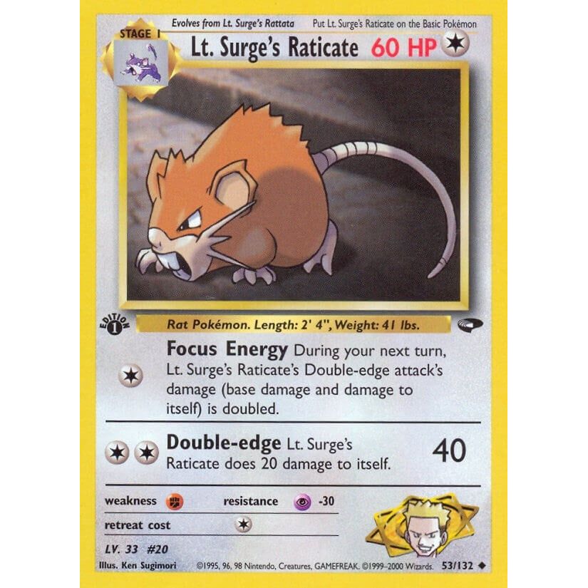 Lt. Surge's Raticate (053/132) (G2)
