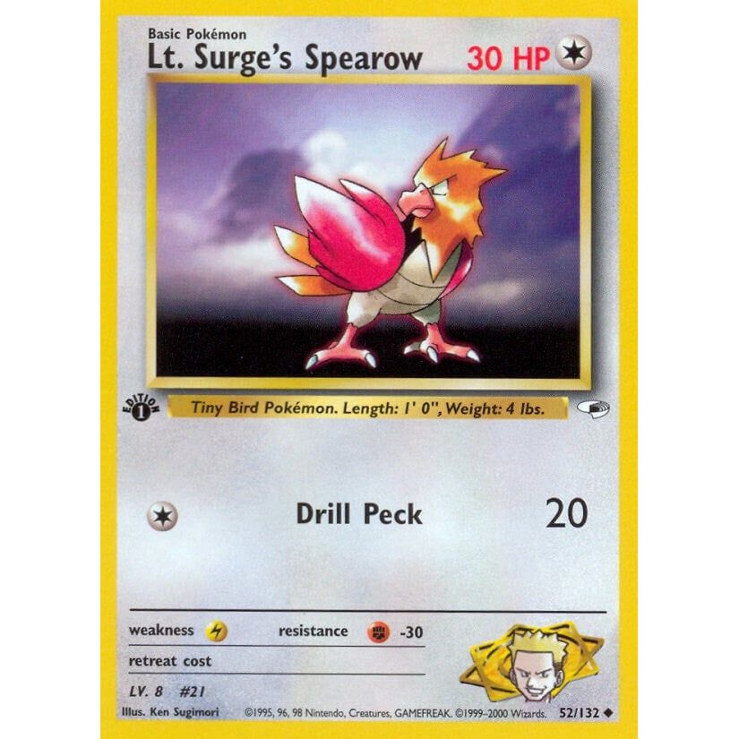 Lt. Surge's Spearow (52) (052/132) (G1)