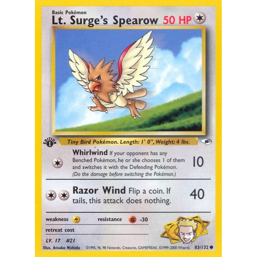 Lt. Surge's Spearow (83) (083/132) (G1)