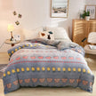 Plush Thick Snowflake Duvet Cover Single Piece Flannel