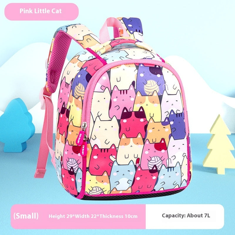 Kids Animal Print School Backpack – Dinosaur, Kitten & Forest (Ages 3–6)