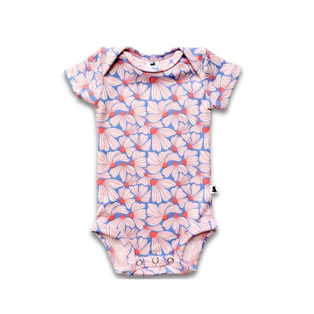 Bamboo Baby Short-Sleeved Onesie | Tidal Blue