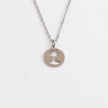 Titanium Steel Hollow Coconut Tree Pendant Neck Accessories Unisex