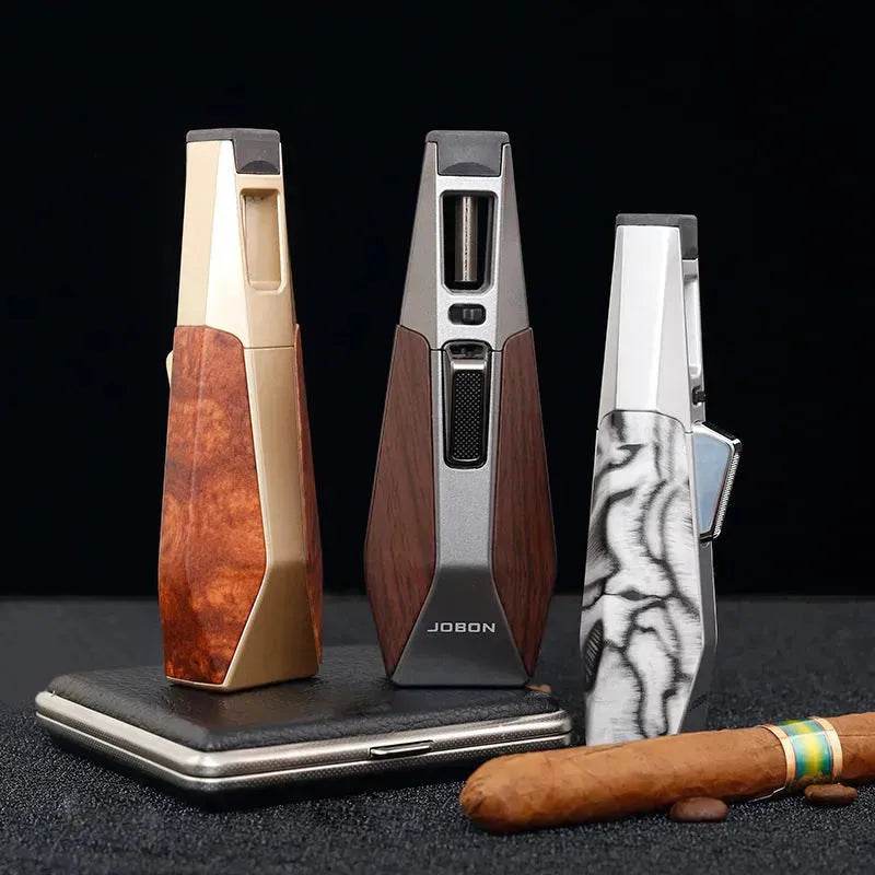 Luxury Cigar Lighter with Safety Lock, Alloy Build, Multiple Finishes
