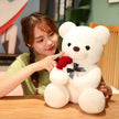 New Lovely Hug Roses Teddy Bear Stuffed Soft Animal Dolls Nice Birthday Gift Girlfriend Valentine's Day