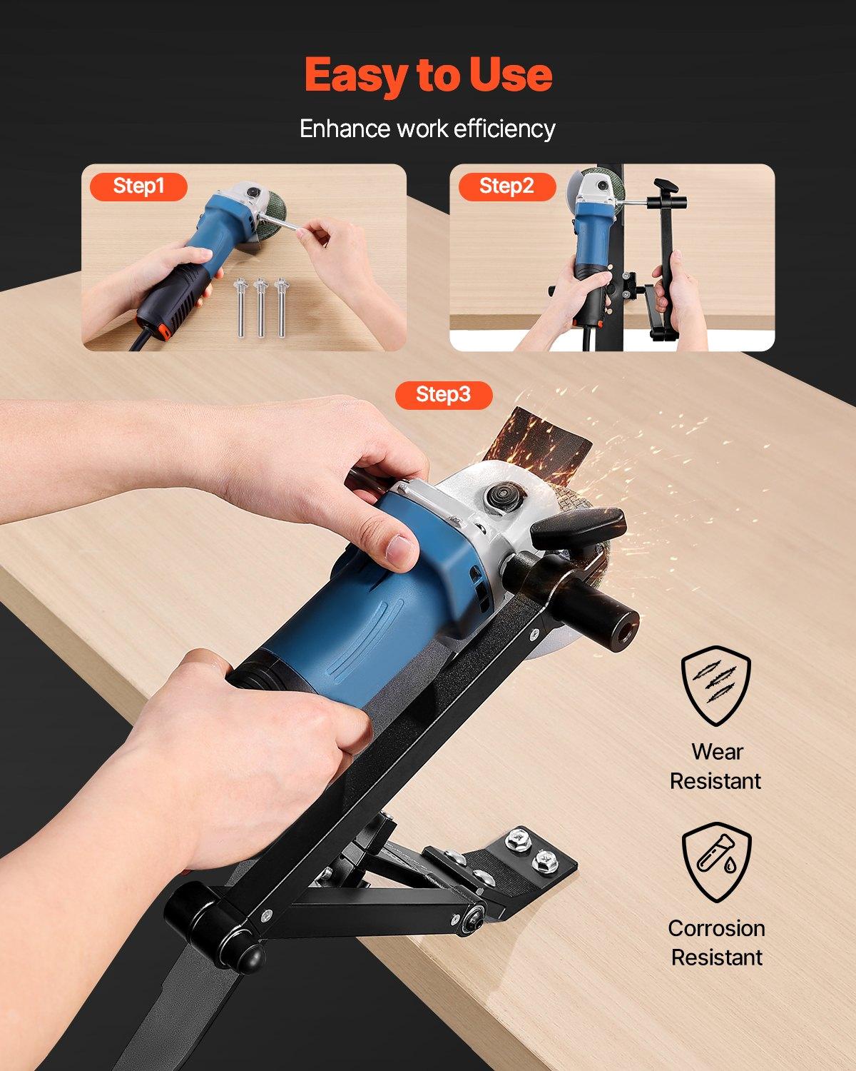 Adjustable Lawn Mower Blade Sharpener 15°–45°