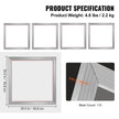 Screen Printing Kit, 4 Pieces Aluminum Silk Screen Printing Frames