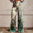 Graphic Printed Bell Bottom Pants for Women – 3D Print Flare Denim Trousers