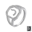 Fashion Micro Inlaid Zircon Arab Letters Ring for women
