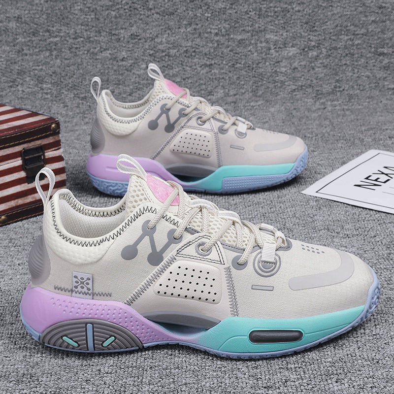 Men's Cotton Candy Basketball Sneakers – Chunky Fashion Sport Shoes