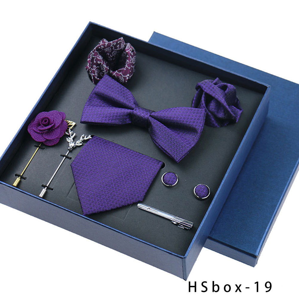 8-Piece Men's Formal Wear Gift Box Set – Bow Tie, Pocket Square, Cufflinks & Tie Clip | Canada & USA