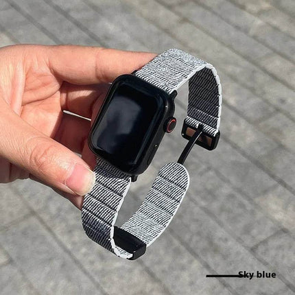 Slim Denim Magnetic Buckle Watch Strap