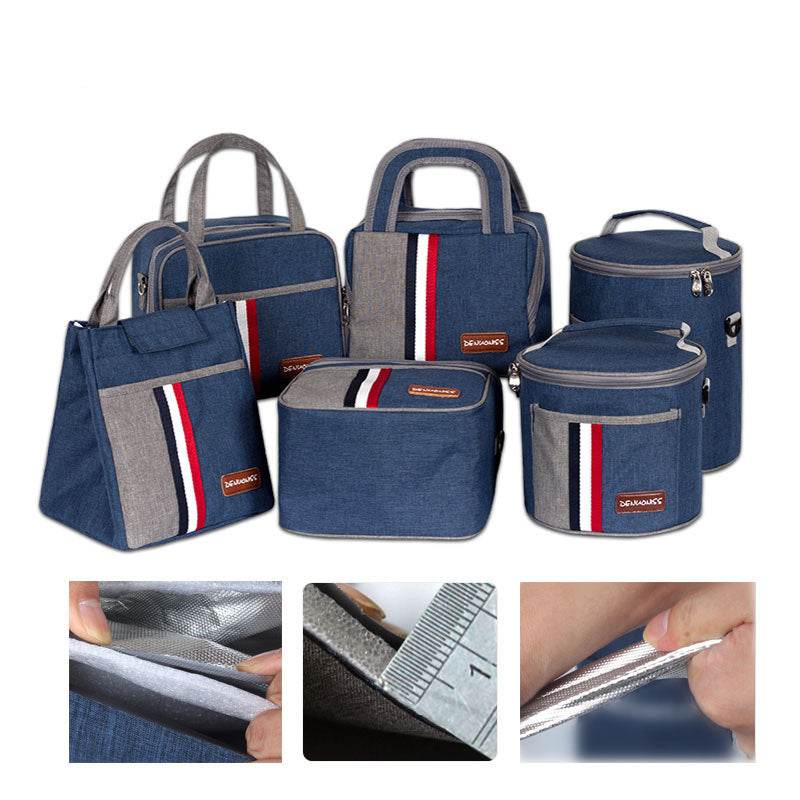 Thermal Insulated Denim Work Lunch Bag for Women