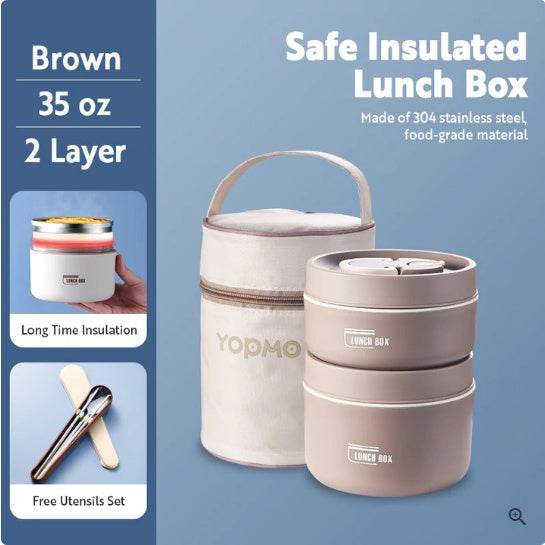 Portable Self-heating Japanese Multi Layer Thermal Insulated Lunch Box for Adult.