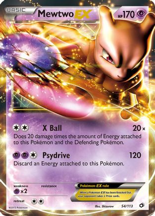 Mewtwo EX/113 - Legendary Treasures Holofoil