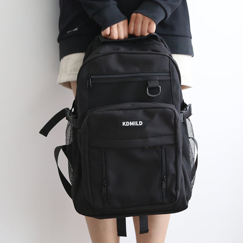 Large Capacity Multi-Layer School Backpack – White, Red, Purple, Black, Khaki