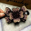 Elegant Rhinestone Barrette Flower Hair Clip