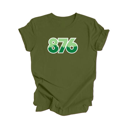 876 Kingston Jamaica Area Code City Skyline Gift - Unisex T-Shirt - Inspired X