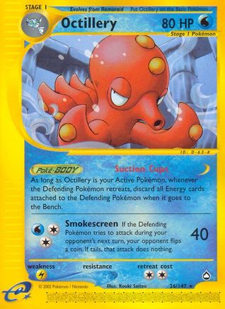 Octillery/147 - Aquapolis Reverse Holofoil