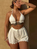 Women's Triangle Bikini Three-Piece Swimsuit Set