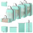 Travel Compression Packing Cubes Set – Mesh Storage Bags for Luggage