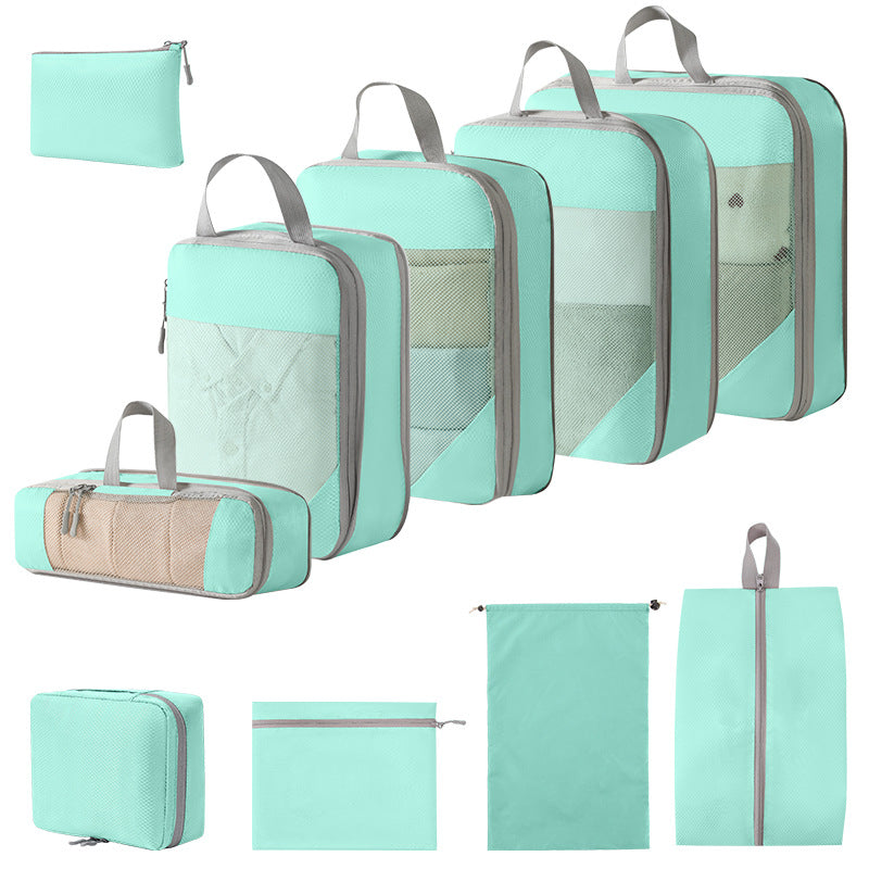 Travel Compression Packing Cubes Set – Mesh Storage Bags for Luggage