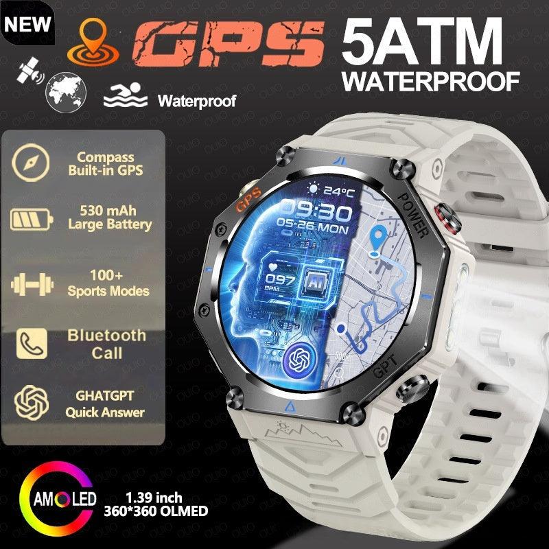 KC91 Smart Watch with Flashlight, Heart Rate, NFC and Bluetooth Calling