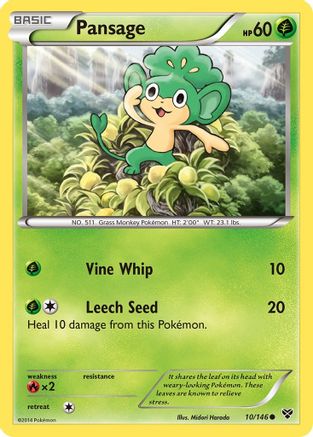 Pansage 10/146 - XY Base Set Reverse Holofoil