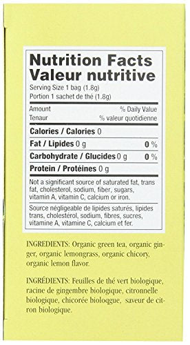 Uncle Lee's Tea - Imperial Organic Lemon Ginger Green (18bg)