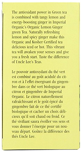 Uncle Lee's Tea - Imperial Organic Lemon Ginger Green (18bg)