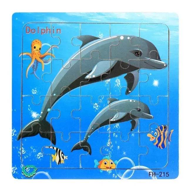 Wooden jigsaw puzzle toy