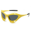 Fashion Large Frame Cat Eye Personality Hollow Out Cycling Sunglasses for Men