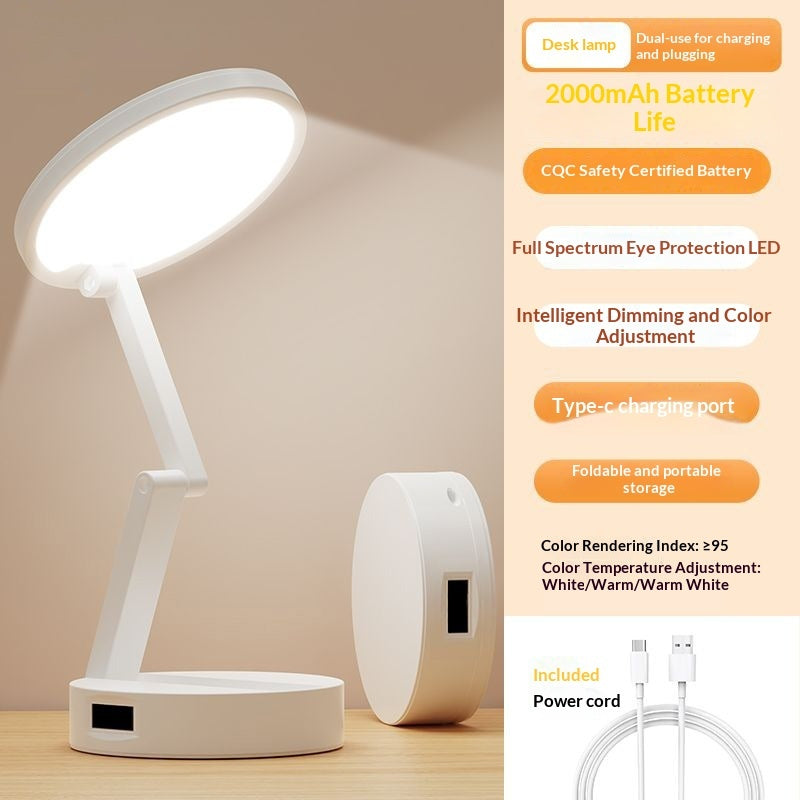 Rechargeable Power Bank Desk Lamp – Tri-Color LED Night Light for Study & Home (2000mAh / 3000mAh)