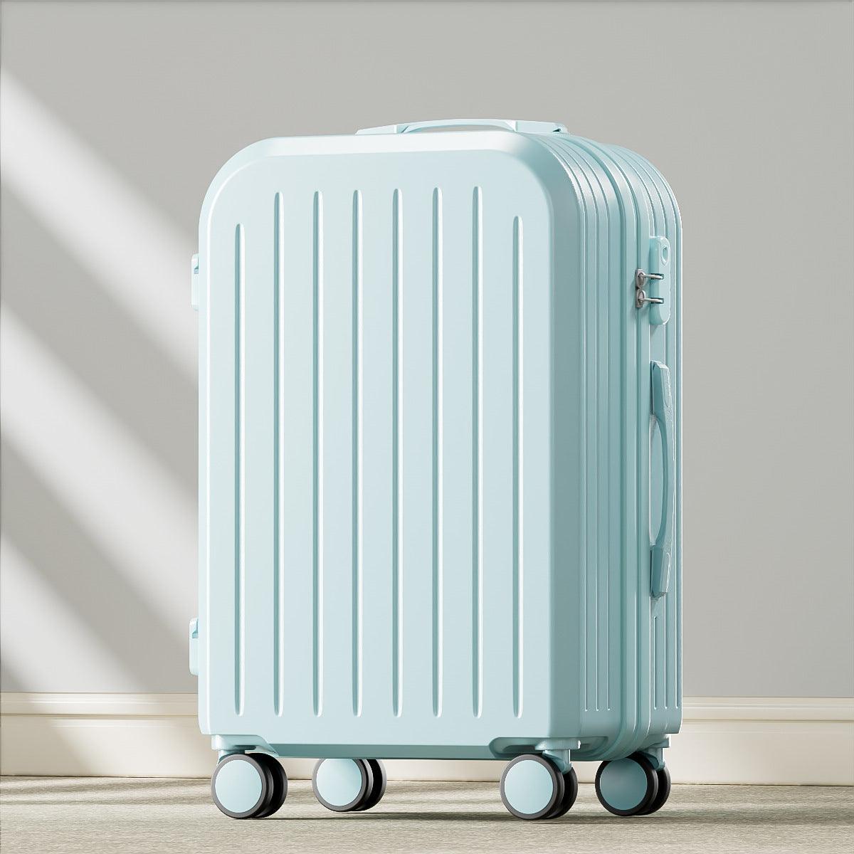 Multifunctional Smart Carry-On Suitcase with USB Port, Cup Holder & Spinner Wheels