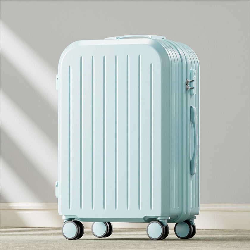 Multifunctional Smart Carry-On Suitcase with USB Port, Cup Holder & Spinner Wheels