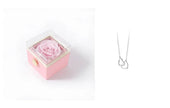 Fashion Acrylic Rotating  Valentine  Rose Jewelry gift  Box