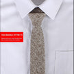 Men's Slim 6cm Cotton Necktie – Solid Color Arrow Tie for Business & Formal Wear | Canada & USA