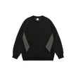Retro plain Round Neck Pullover Sweater top For Men