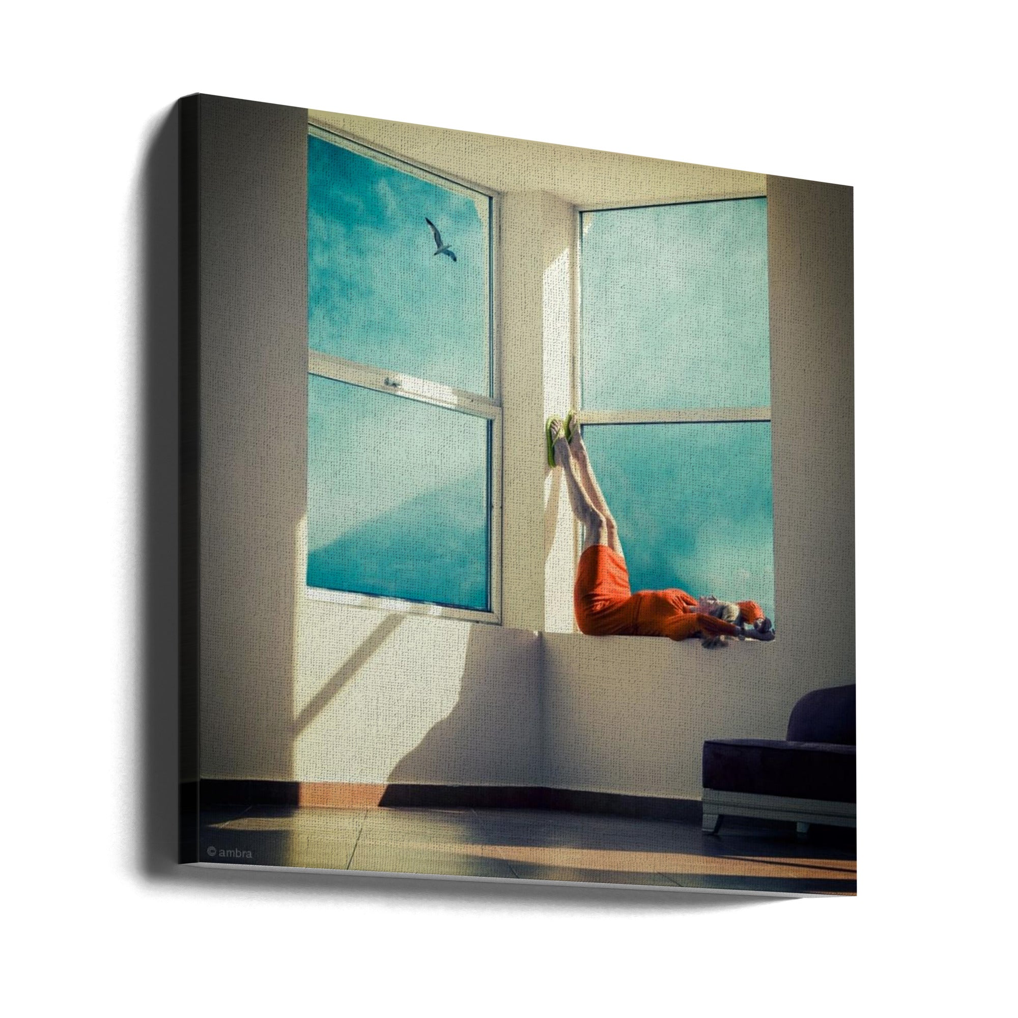 Wall art room with a view