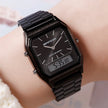 Men's Business Quartz Watch – Simple Dual Display Wristwatch