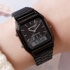 Men's Business Quartz Watch – Simple Dual Display Wristwatch