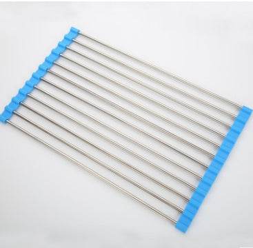 Folding Kitchen Drain Sink Rack Stainless Steel sink caddies