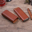 Humidifying and Moisturizing Leather Cigar Case and Cigar Cutter set