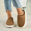 Winter Fashion Cotton Slippers With Sewing-side Design Indoor Non-slip Bedroom Floor Plush Slipper House Shoes Women Couple