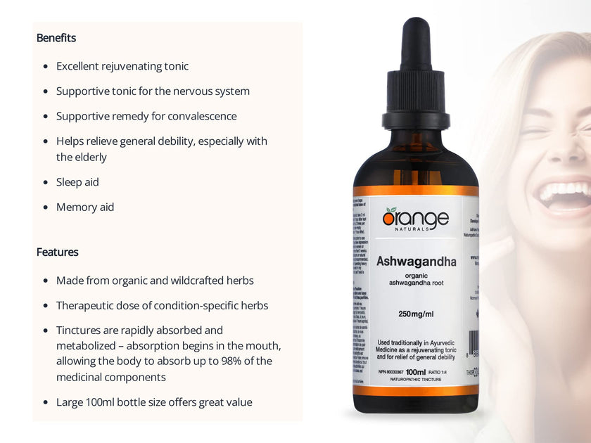 Orange Naturals - Ashwagandha Tincture (100ml)