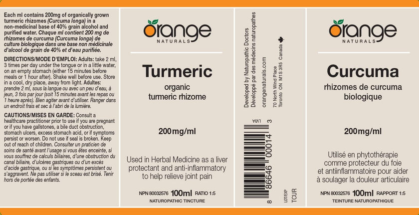 Orange Naturals - Turmeric Tincture (100ml)