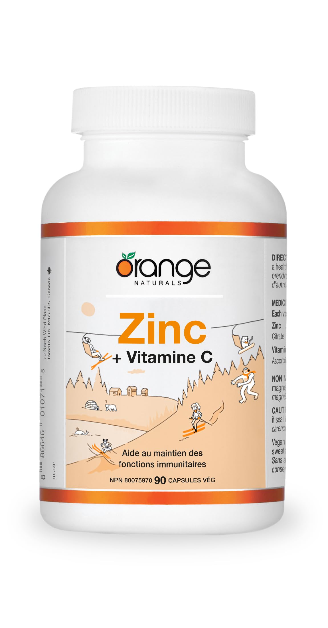 Orange Naturals - Zinc + Vitamin C (90caps)