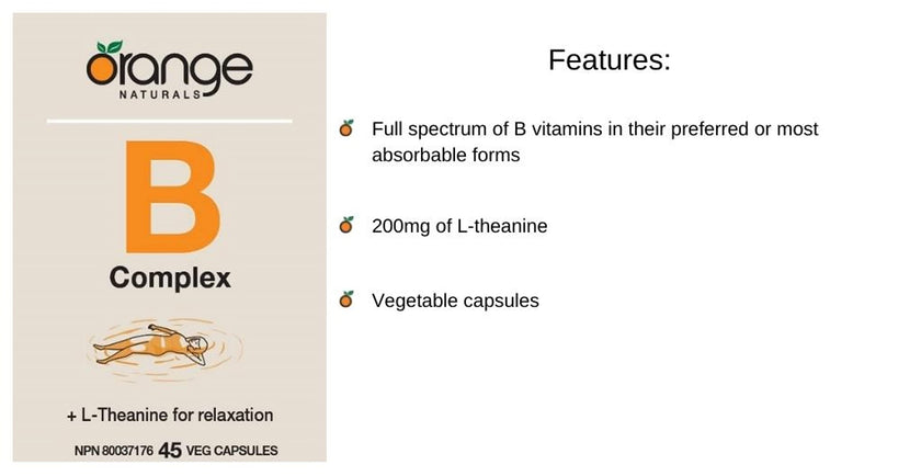 Orange Naturals - B-Complex With L-theanine (45vcap)