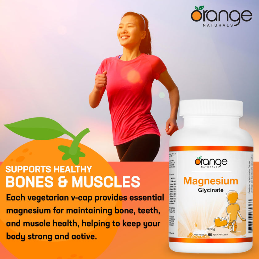 Orange Naturals - Magnesium Glycinate 200mg (90vcap)