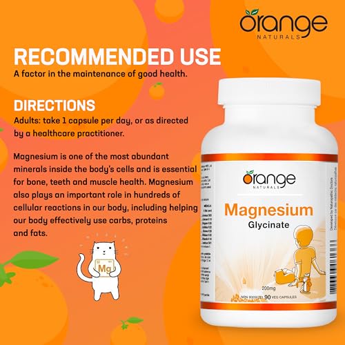 Orange Naturals - Magnesium Glycinate 200mg (90vcap)